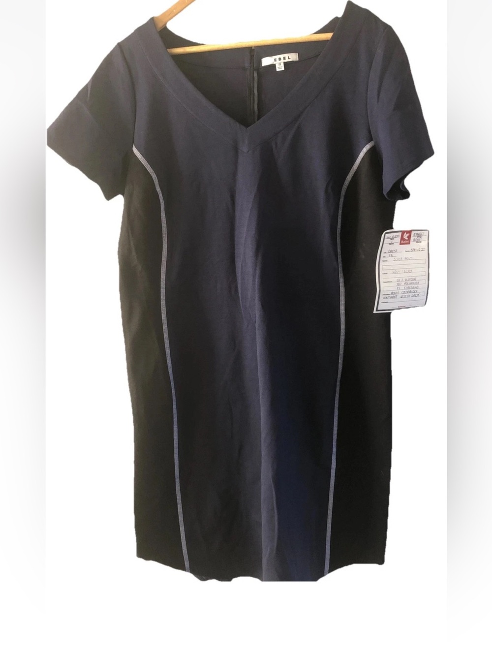 Rebel Wilson stretch navy/black Womens stitch dress 1x Plus Sz new prototype